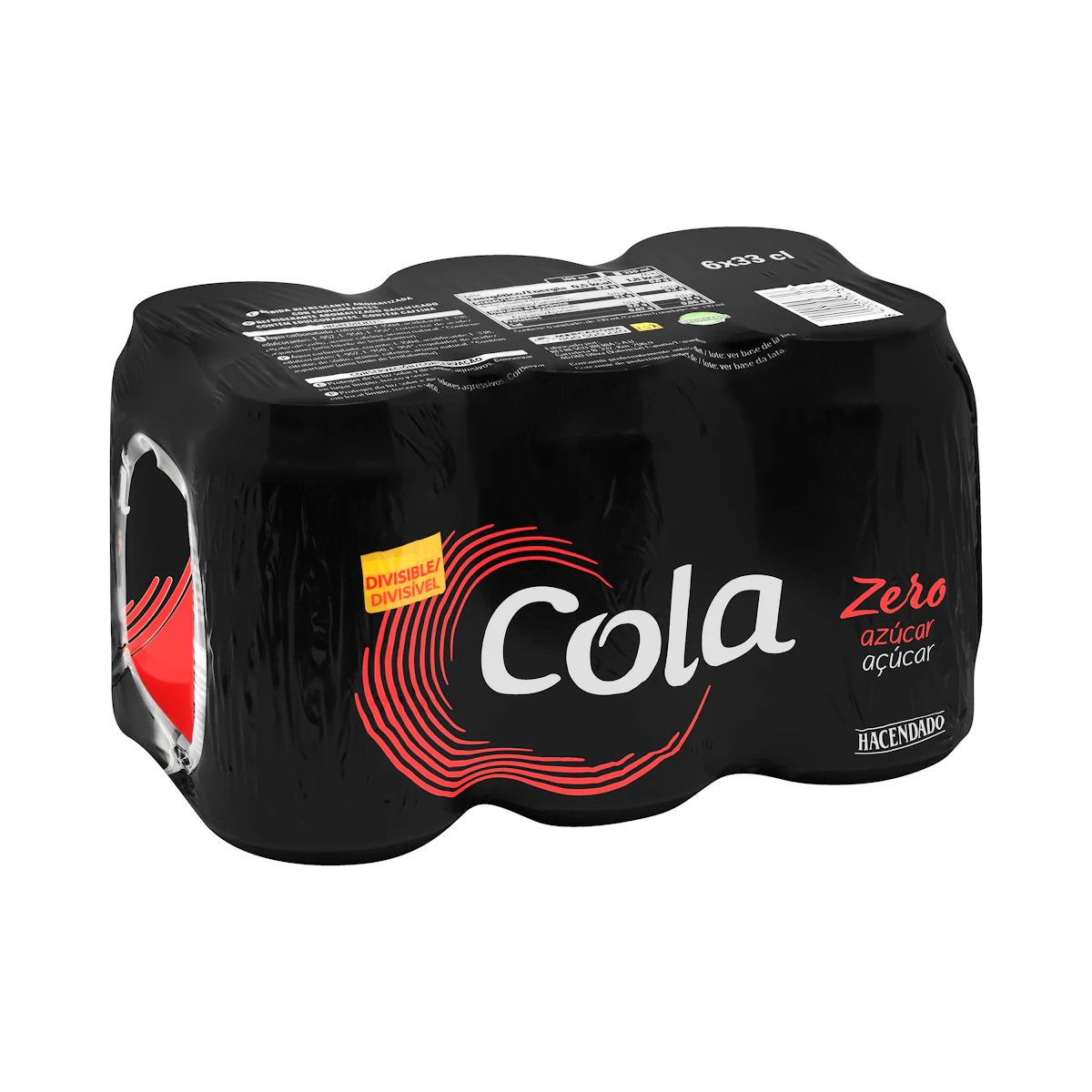 Refresco cola Hacendado zero azúcar