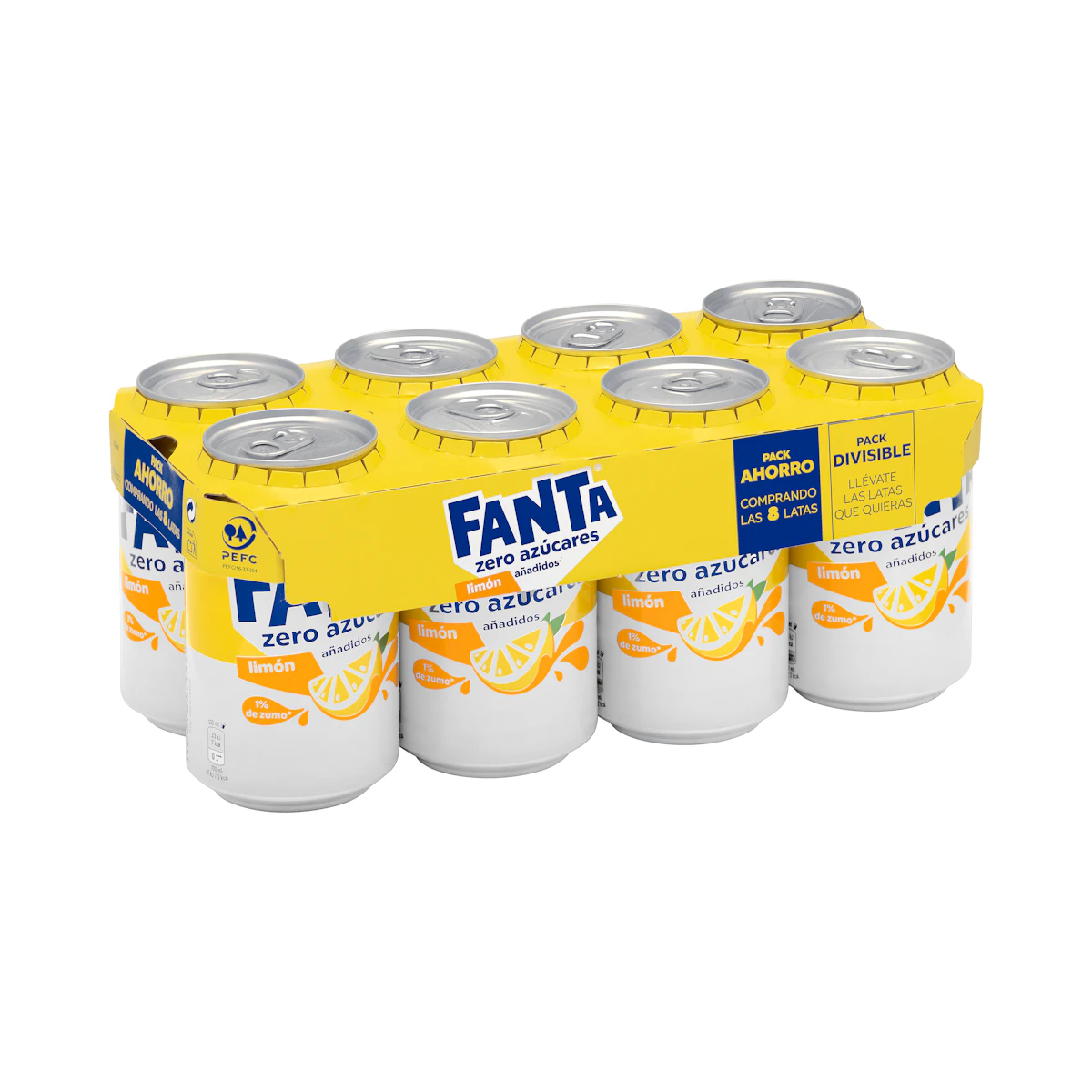 Refresco Fanta limón zero azúcares añadidos