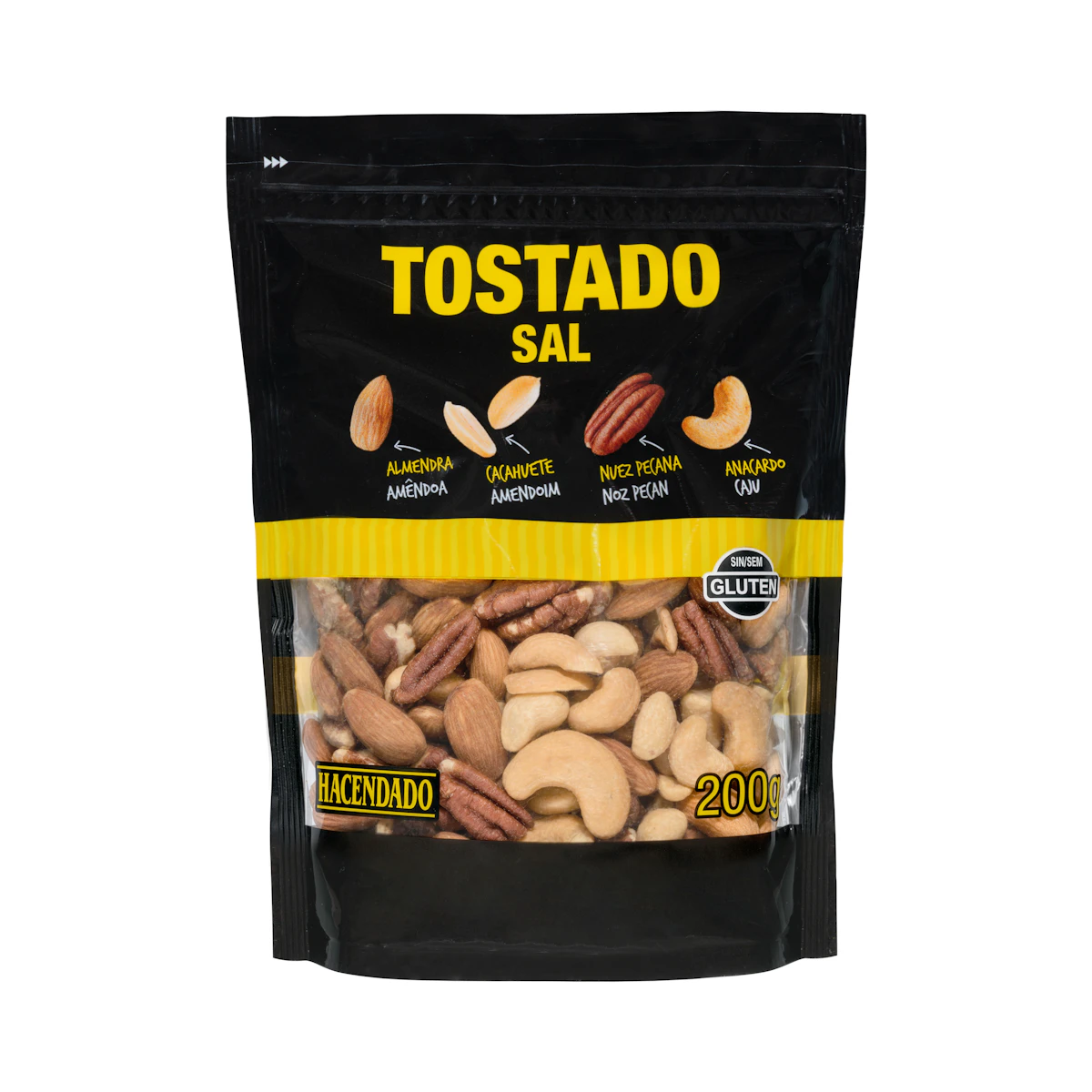 Cocktail frutos secos tostados con sal Hacendado