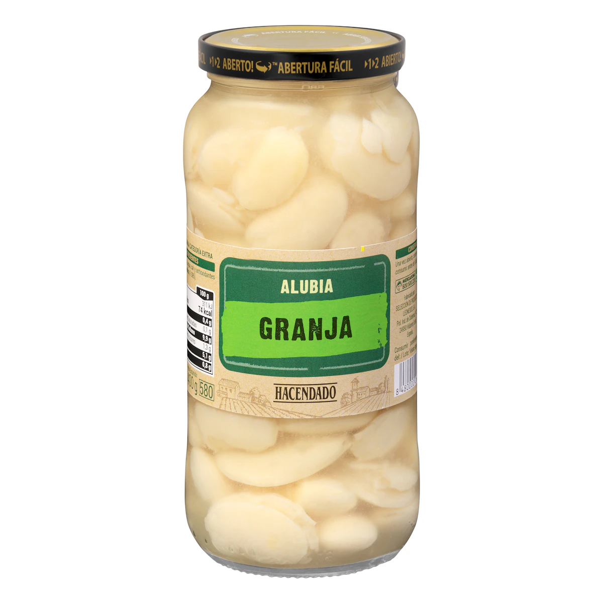 Alubia cocida granja Hacendado