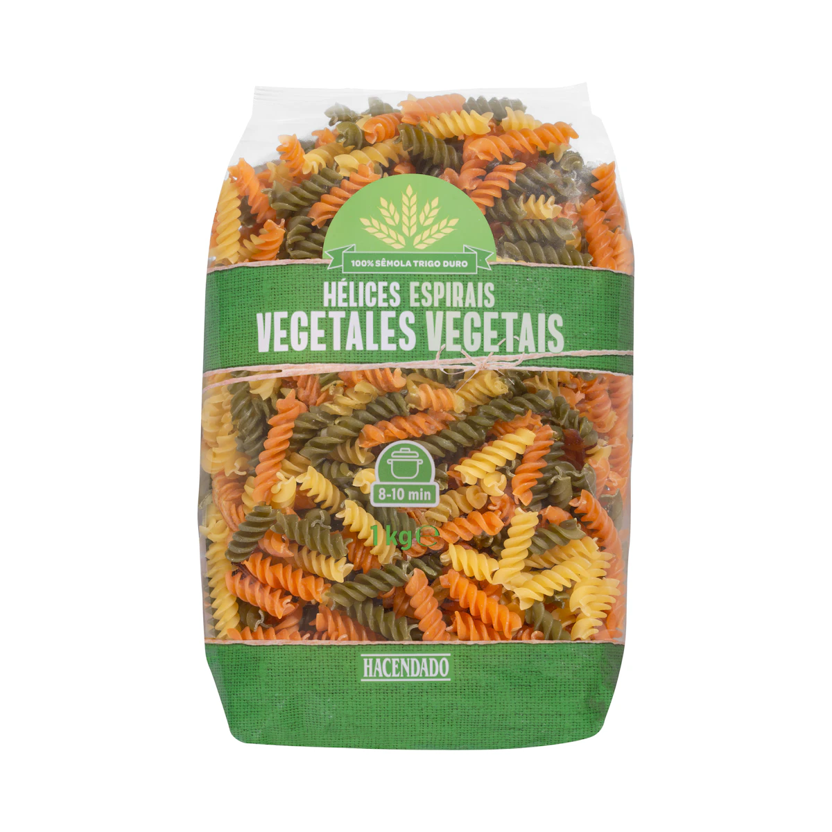 Hélices con vegetales Hacendado