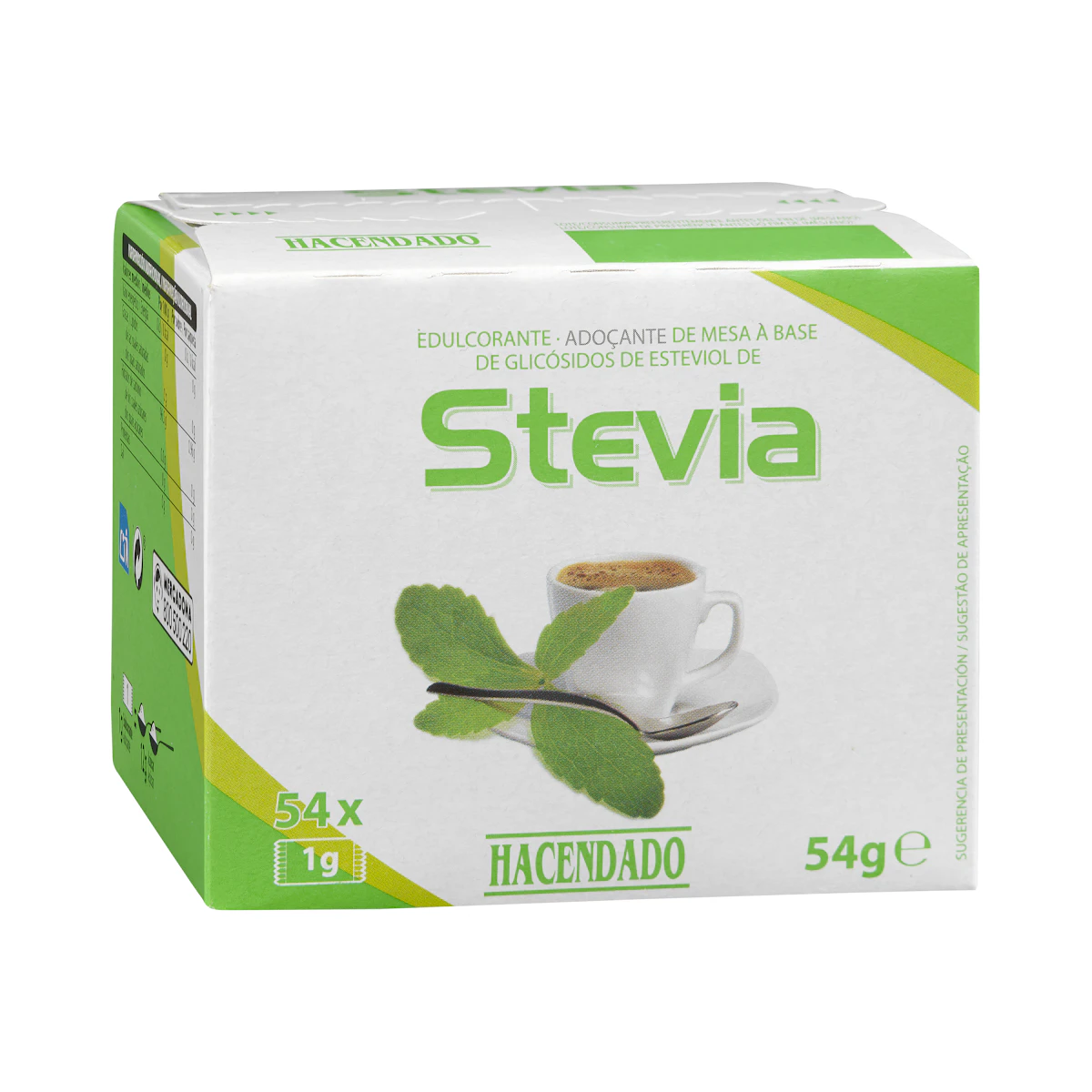 Edulcorante stevia en sobres Hacendado