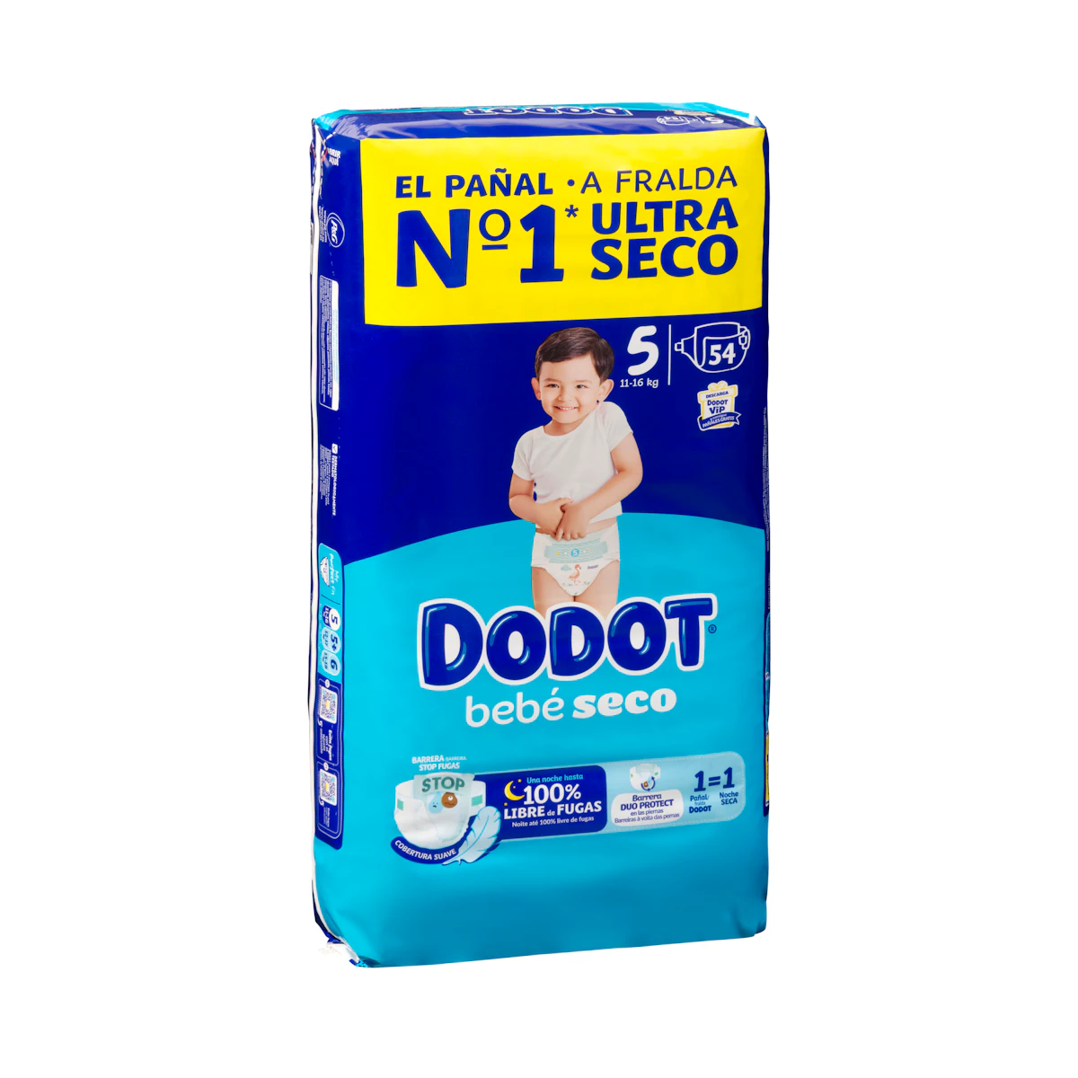 Pañales bebé talla 5 Dodot de 11-16 kg