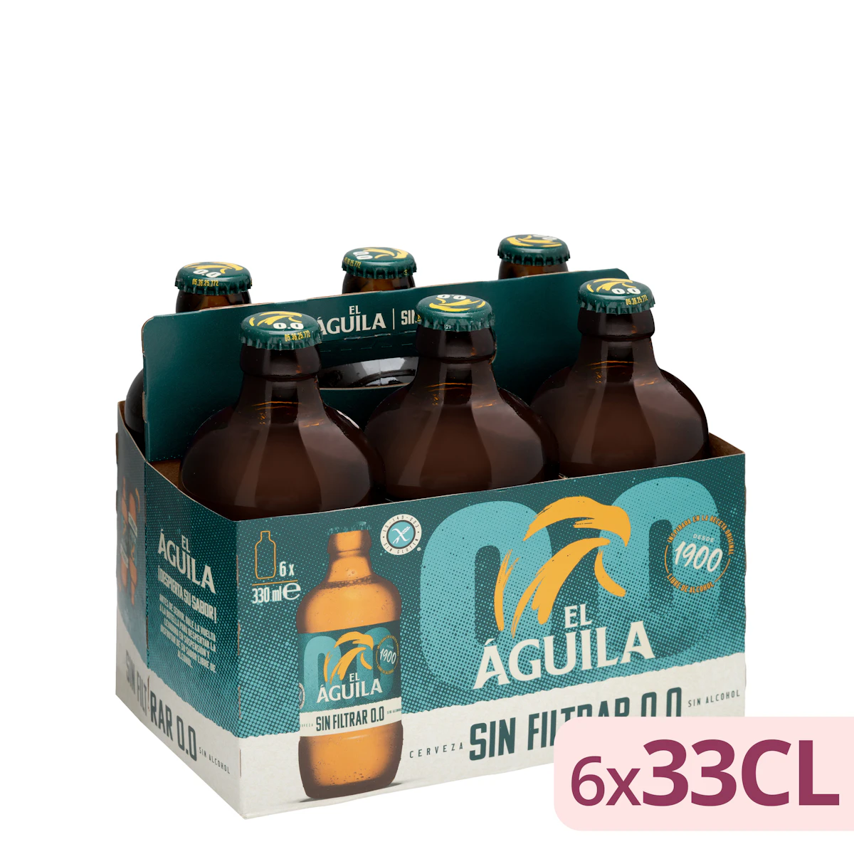 Cerveza 0,0% sin alcohol El Águila sin filtrar