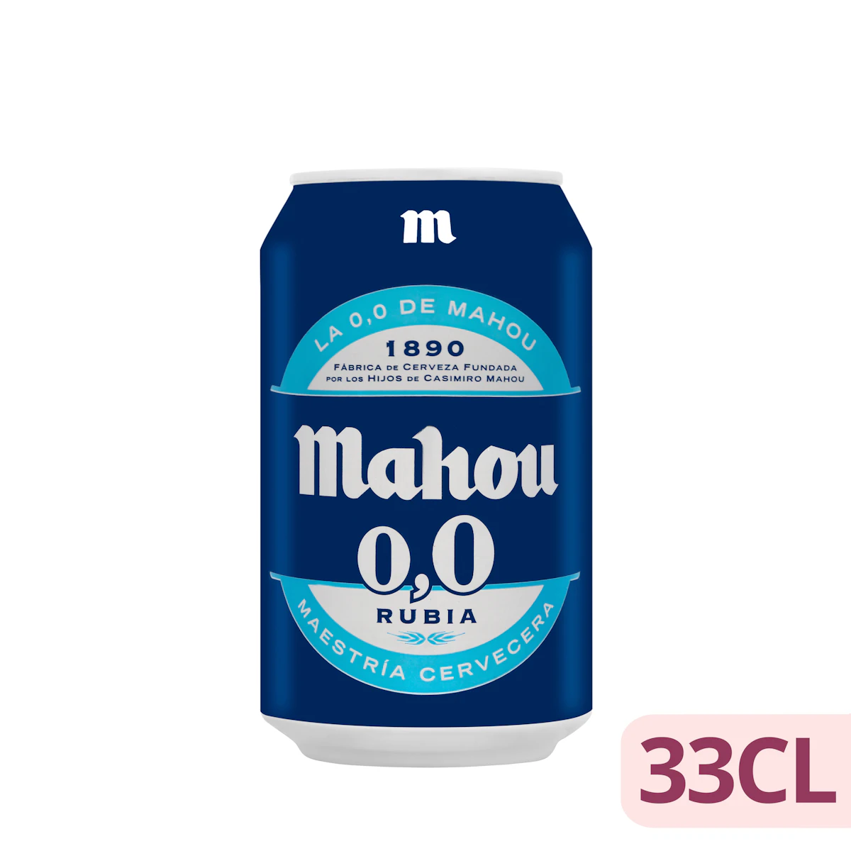 Cerveza 0,0% sin alcohol rubia Mahou