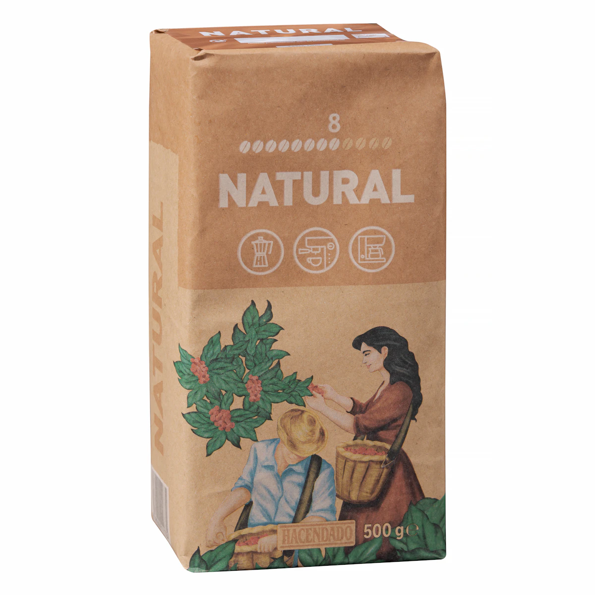 Café molido natural Hacendado