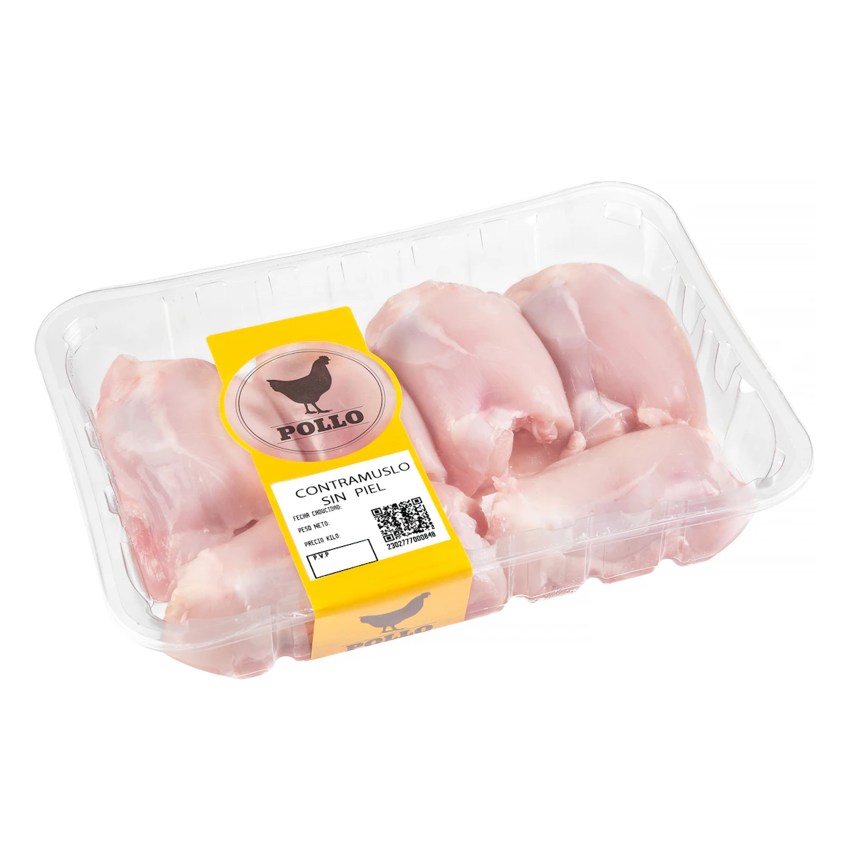 Contramuslos de pollo sin piel