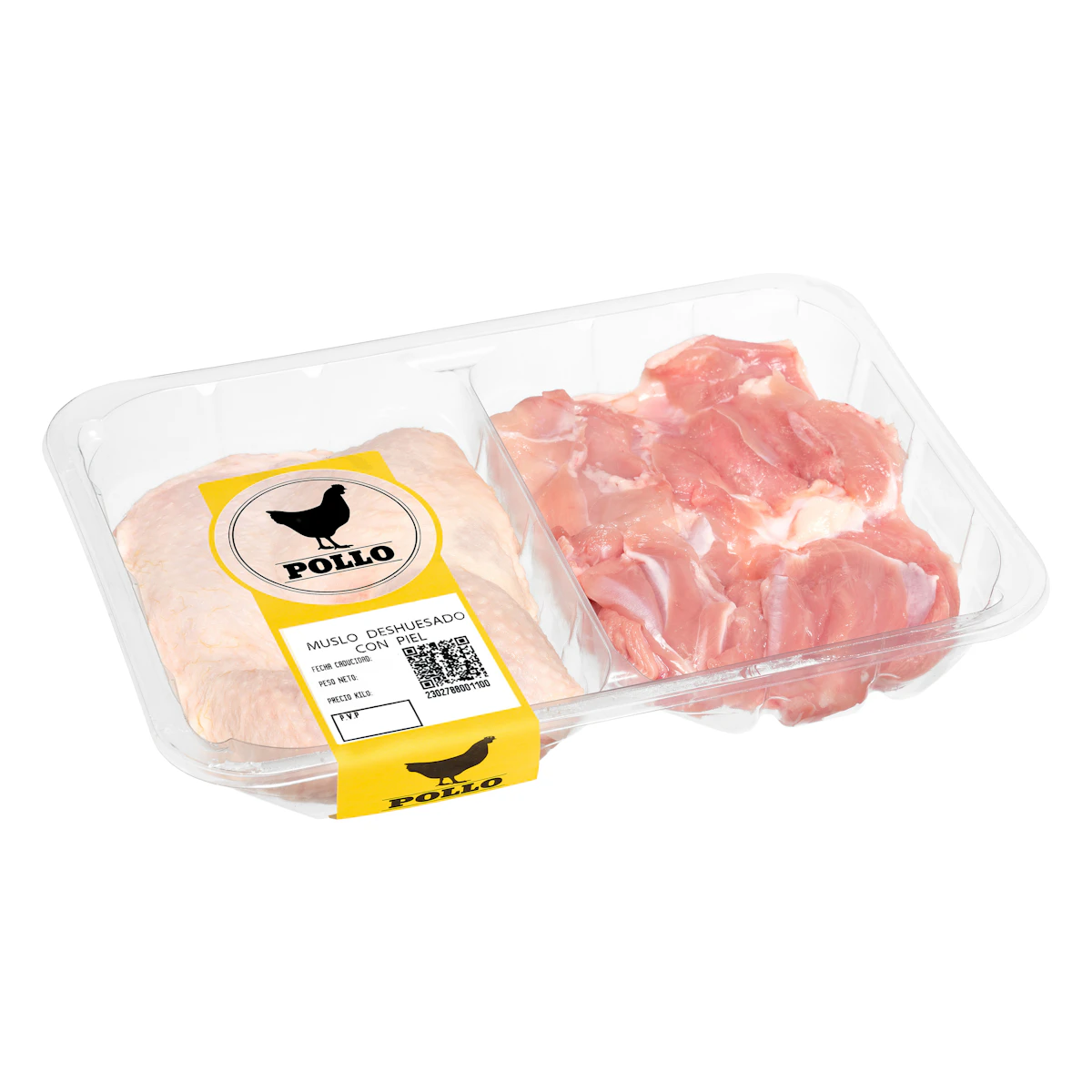 Muslos de pollo deshuesados con piel