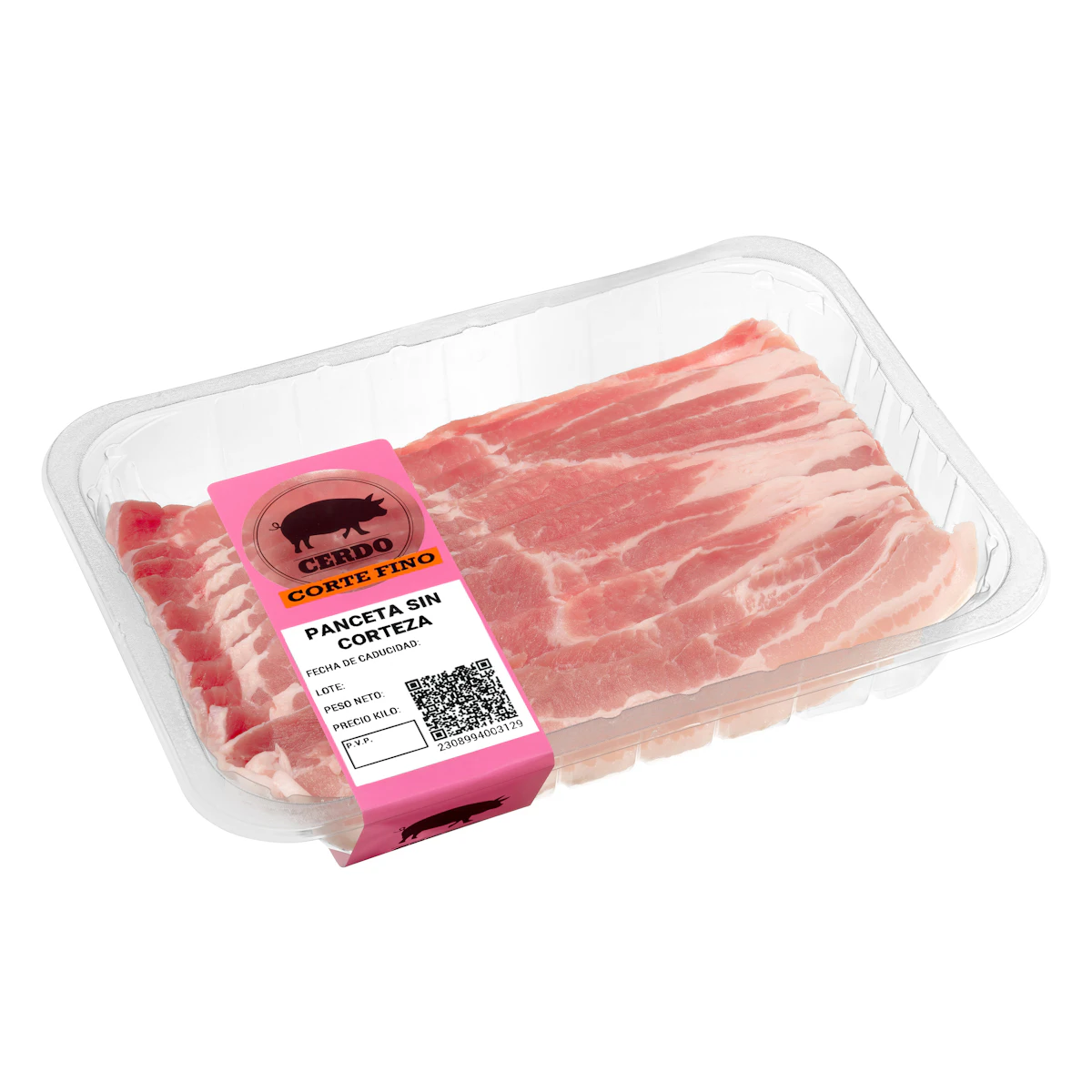 Panceta fina sin corteza corte fino
