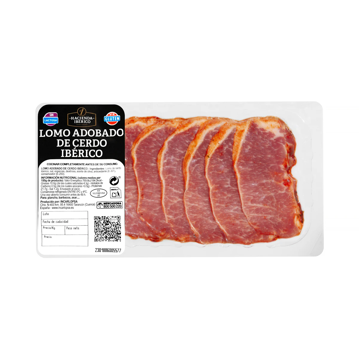 Filetes lomo de cerdo ibérico adobado