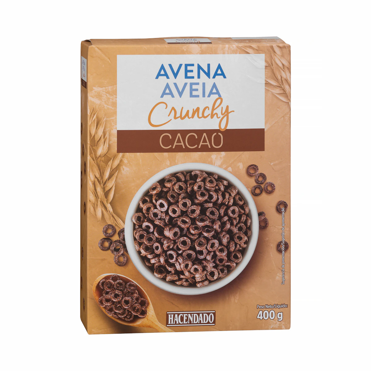 Cereales avena Crunchy Hacendado de cacao