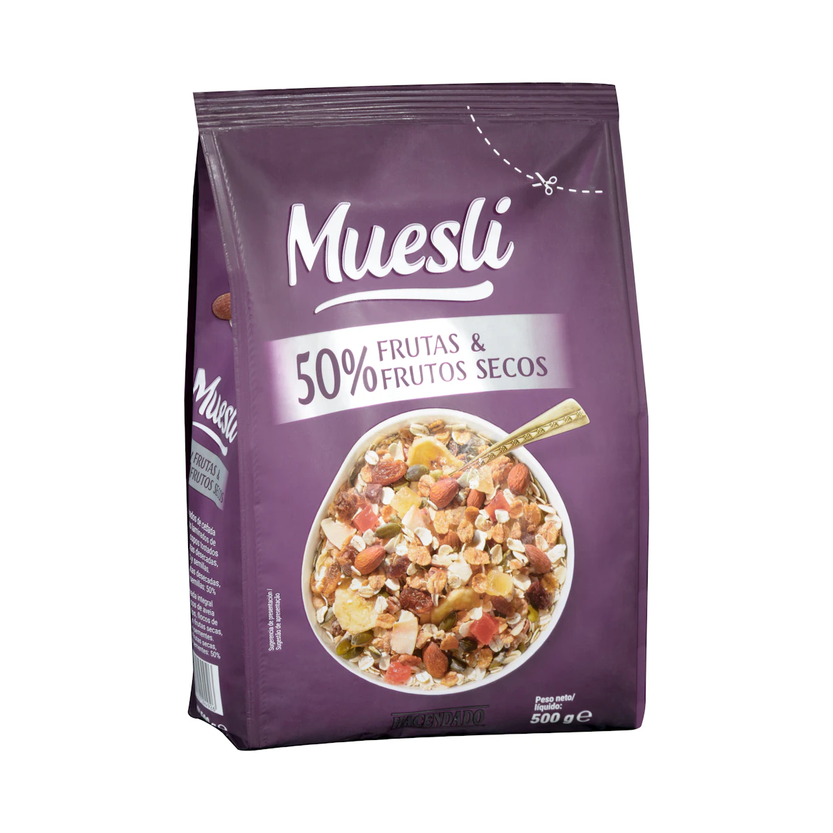 Muesli Hacendado 50% frutas y frutos secos