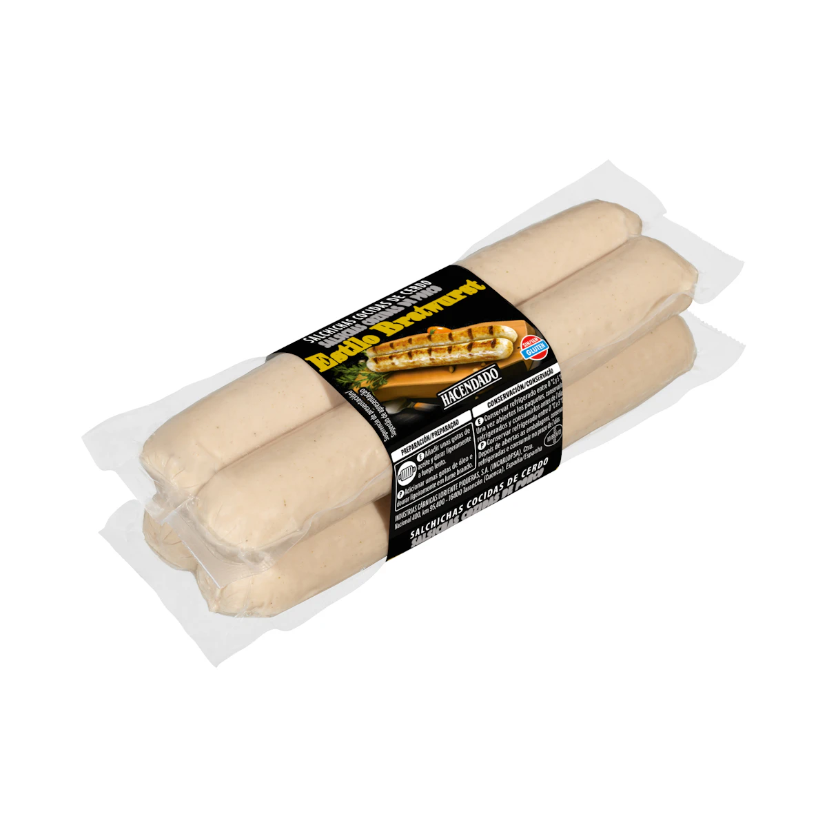 Salchichas cocidas de cerdo estilo Bratwurst Hacendado
