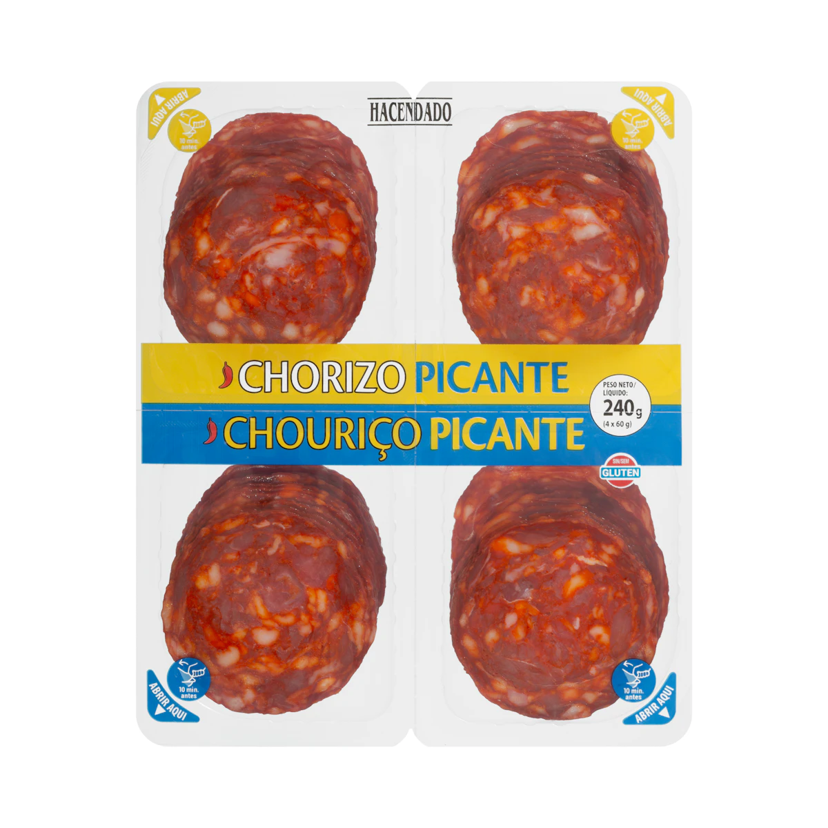 Chorizo picante extra Hacendado lonchas