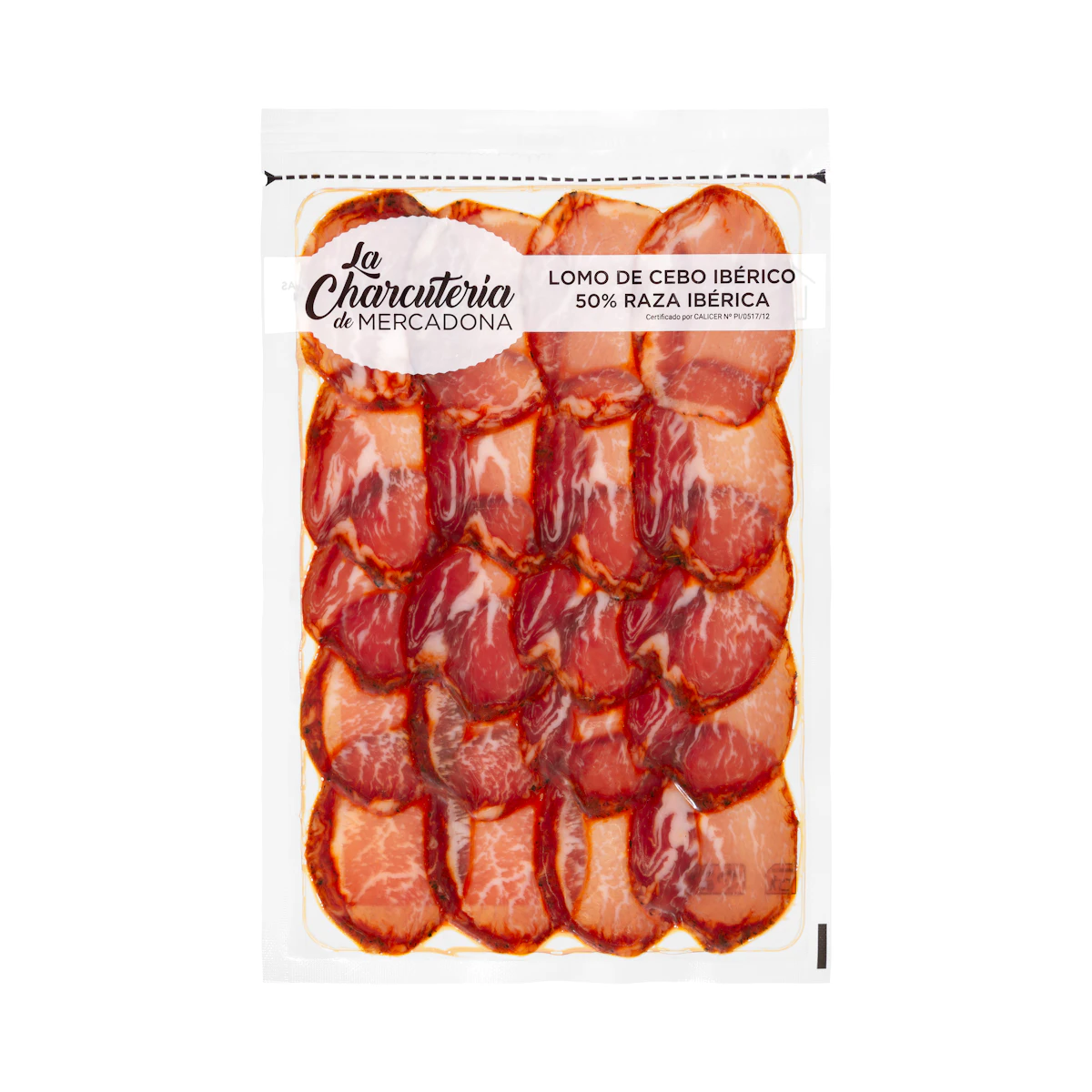 Lomo de cebo ibérico 50% raza ibérica cortado a máquina