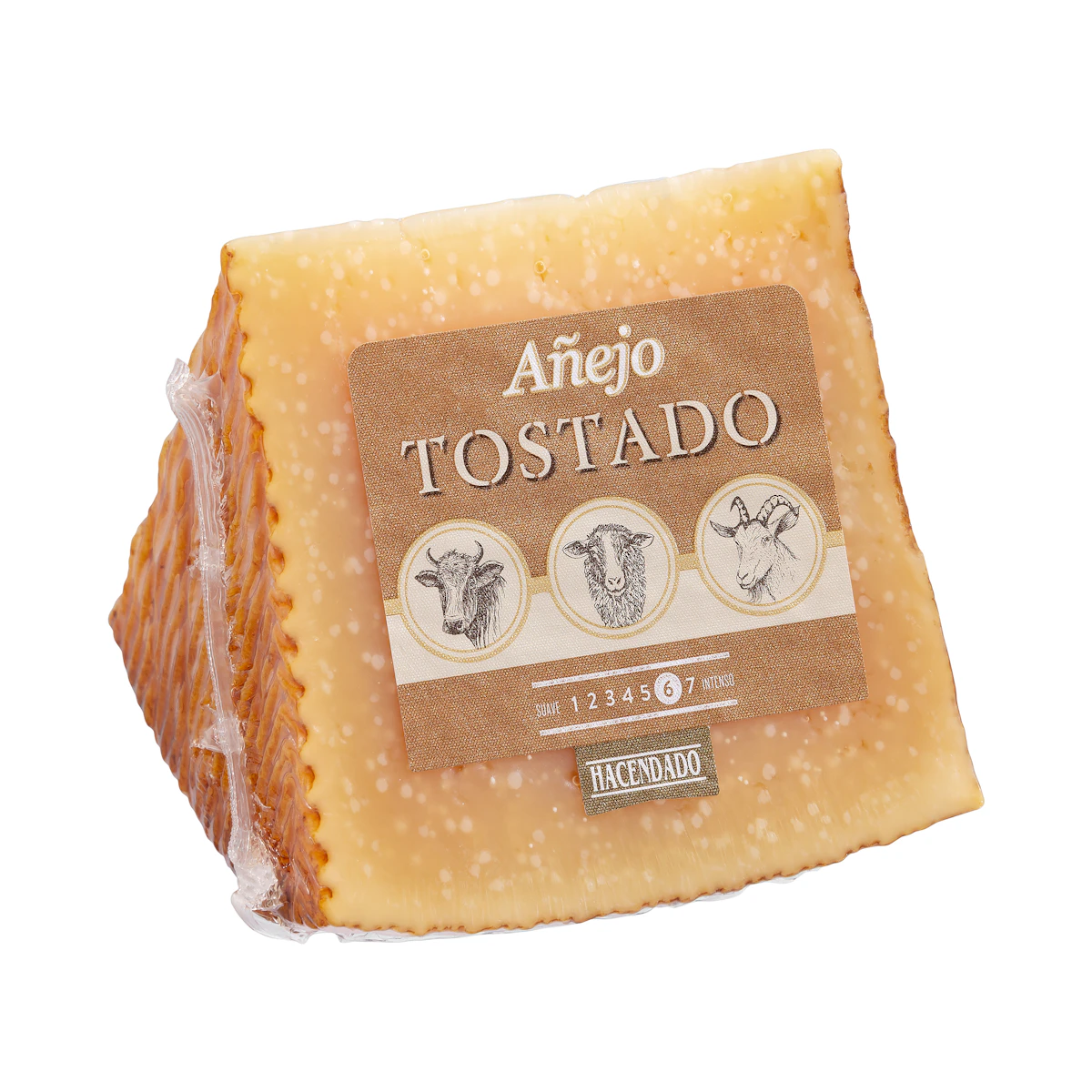 Queso añejo tostado mezcla Hacendado