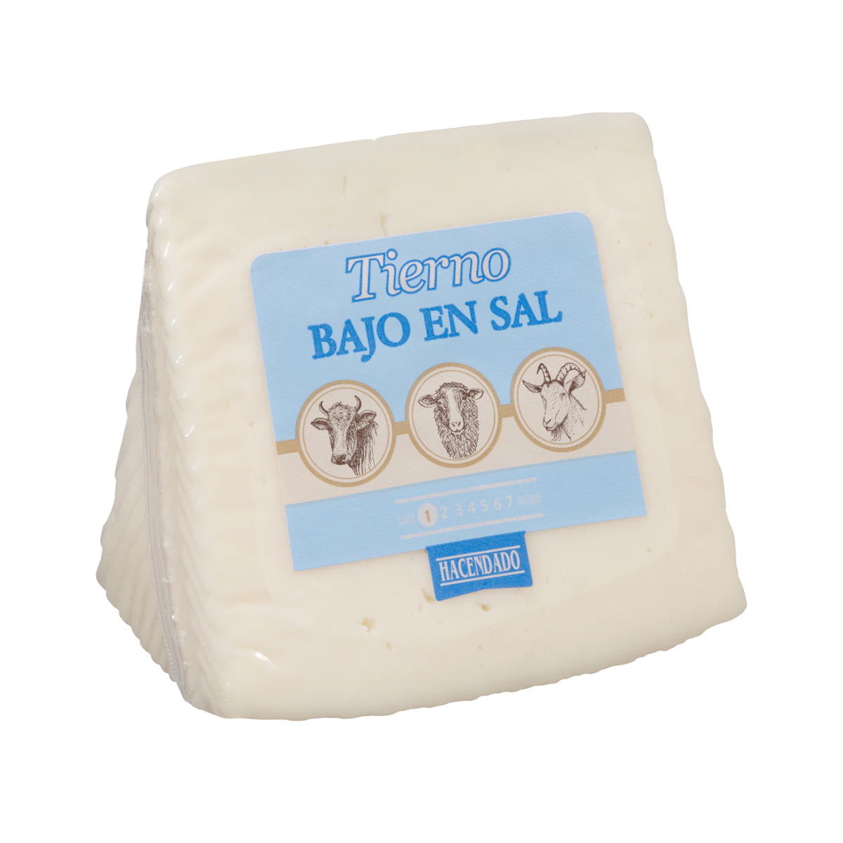 Queso tierno bajo en sal mezcla Hacendado