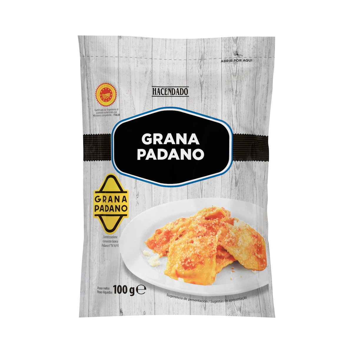 Queso en polvo grana padano Hacendado