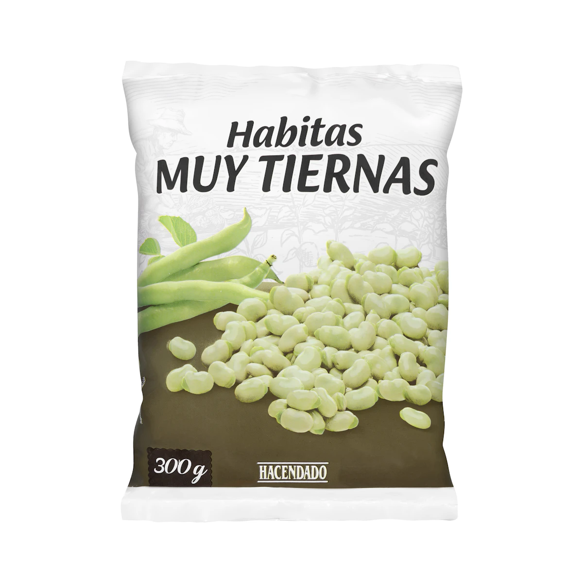Habitas muy tiernas Hacendado ultracongeladas