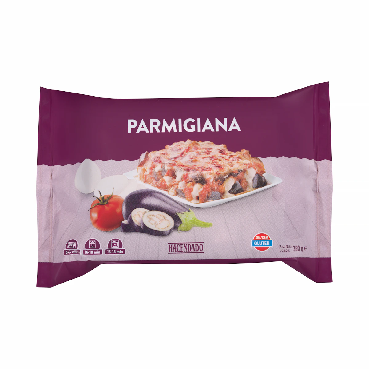 Parmigiana de berenjena Hacendado congelada