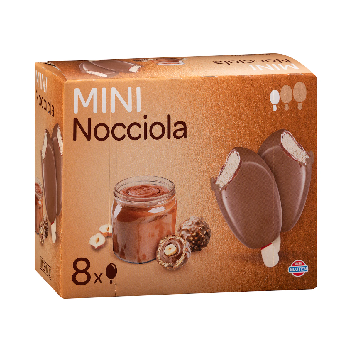 Mini helado bombón sabor nocciola Hacendado