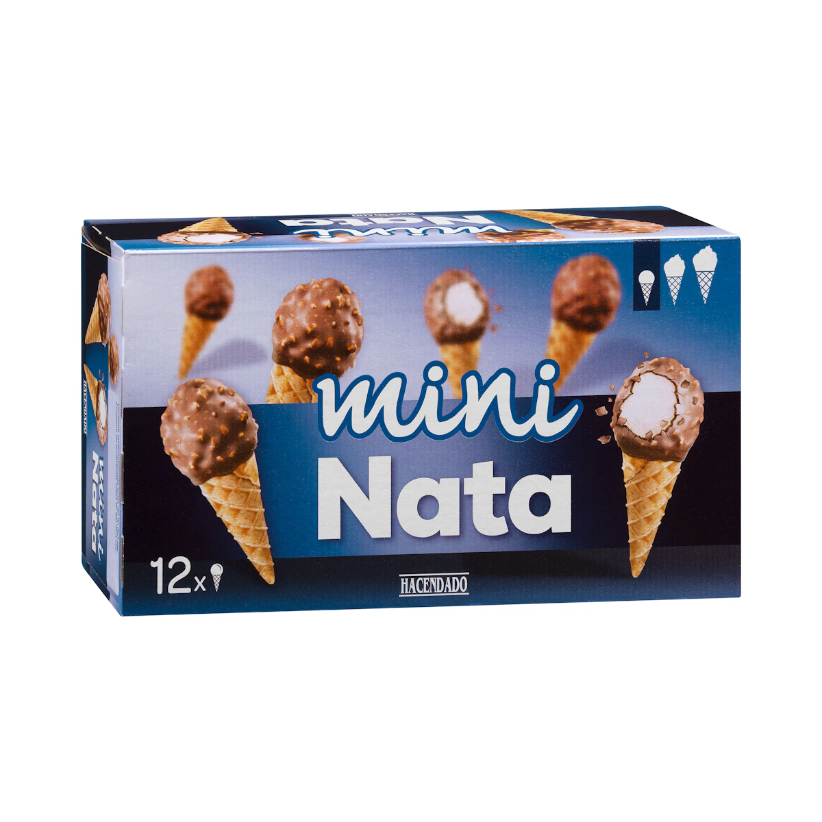 Mini helado cucurucho sabor nata Hacendado