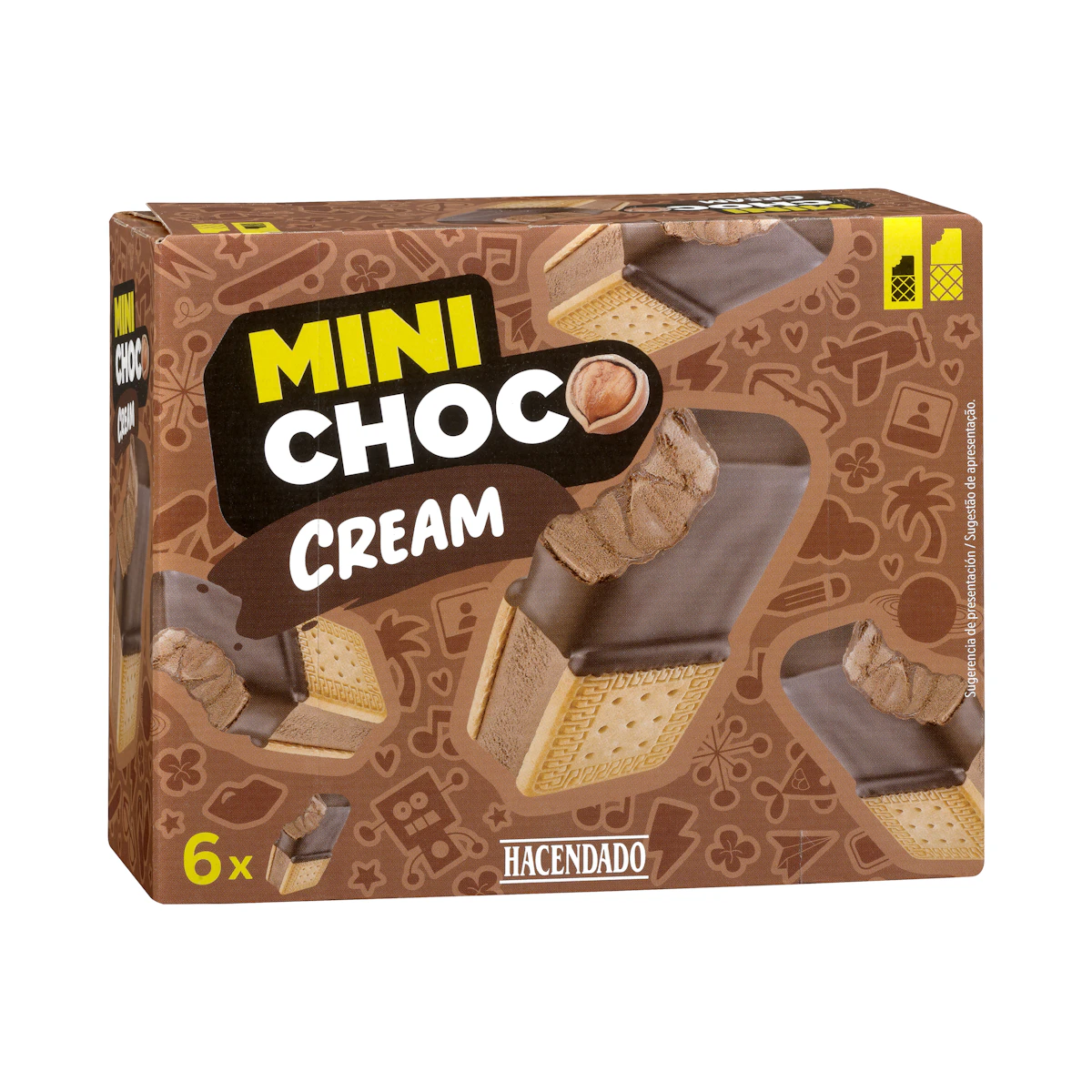Mini helado sándwich choco cream Hacendado