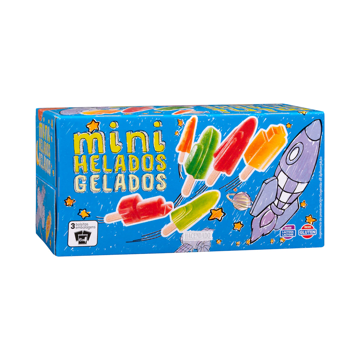 Mini helados hielo sorbetes Hacendado