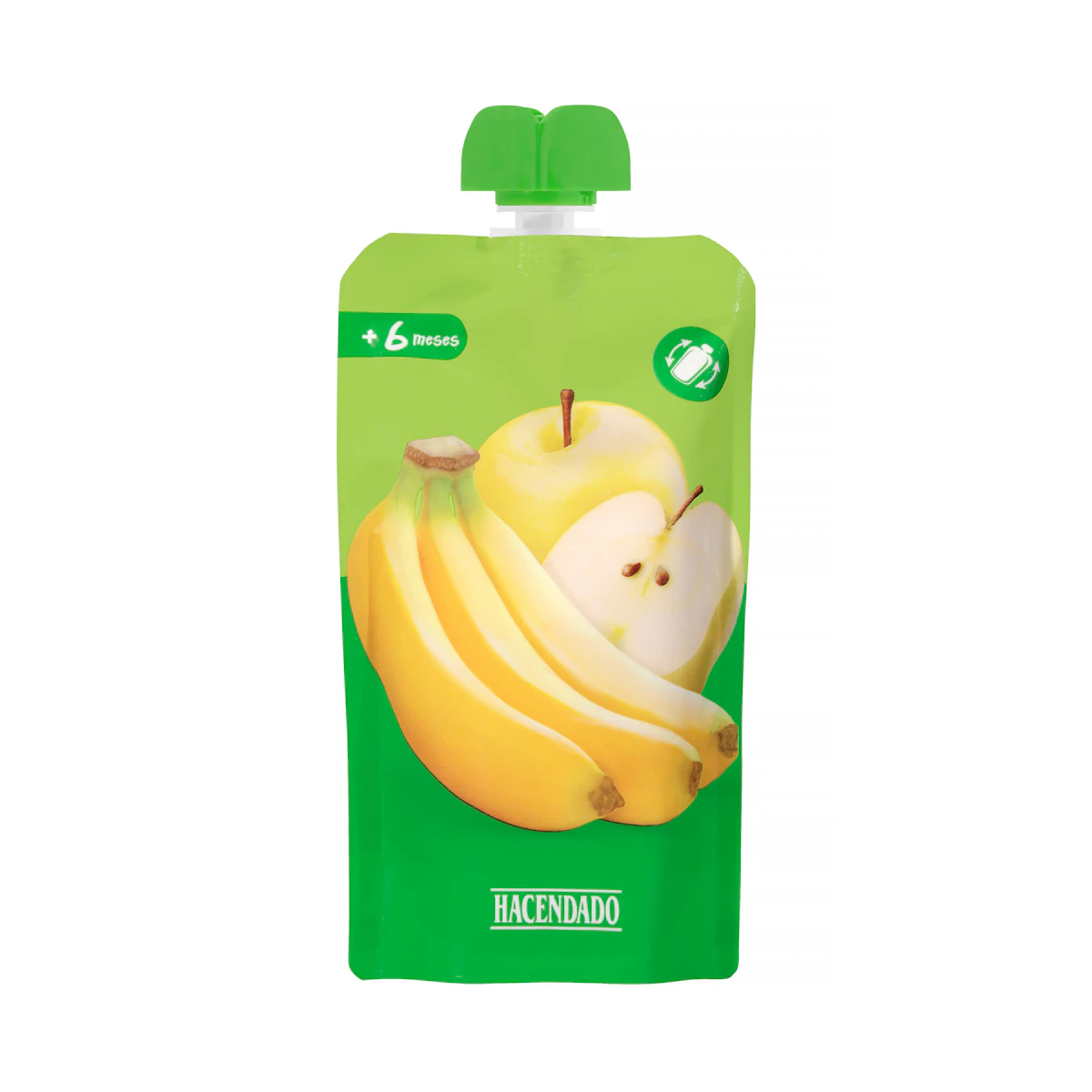 Bolsita puré plátano y manzana Hacendado +6 meses