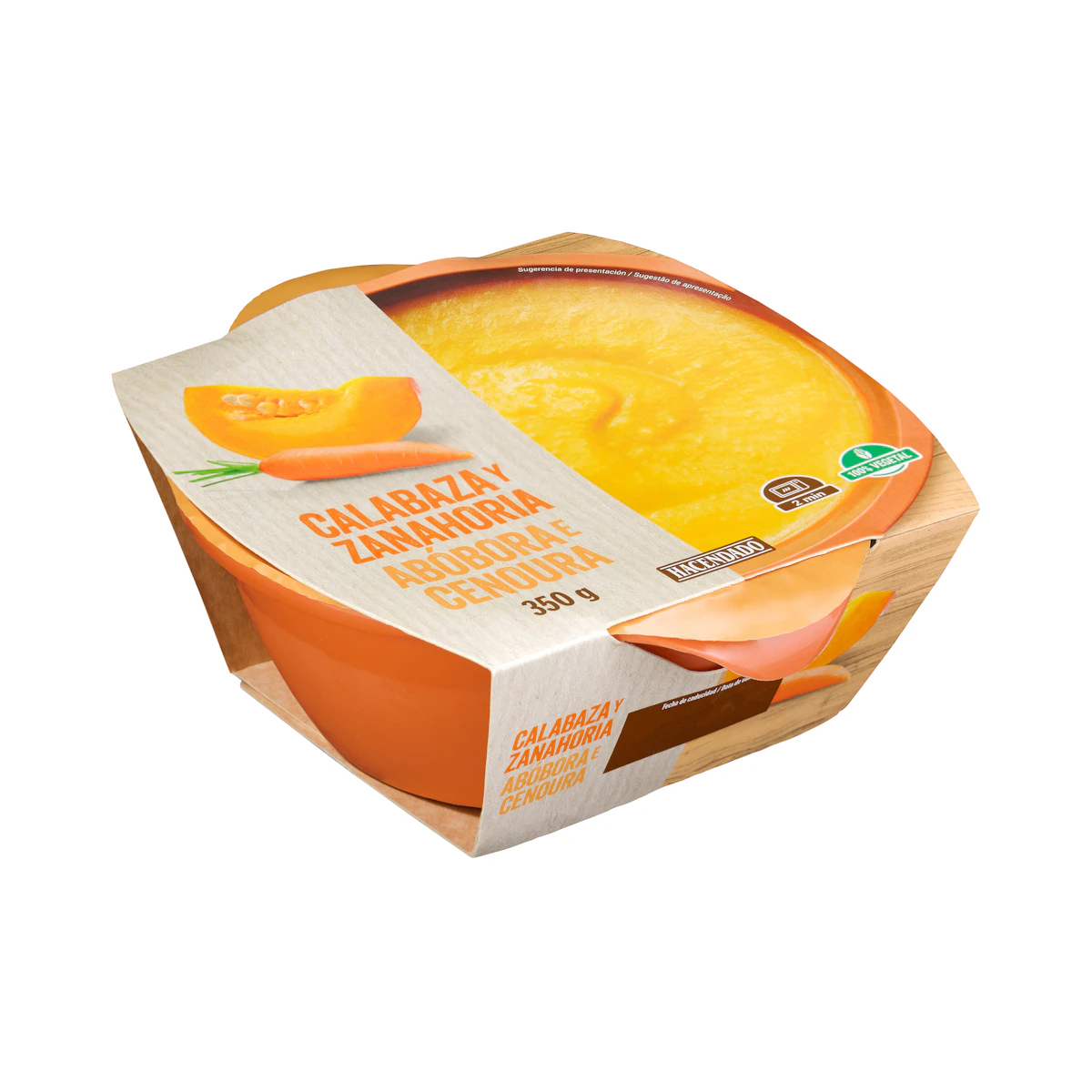 Crema de calabaza y zanahoria Hacendado