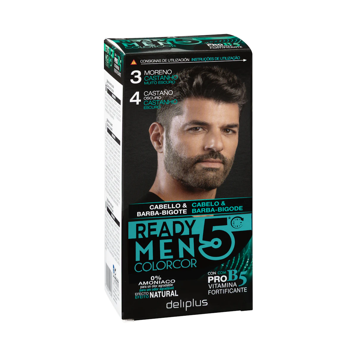 Tinte cabello hombre 0% amoníaco 3 moreno 4 castaño Colorcor