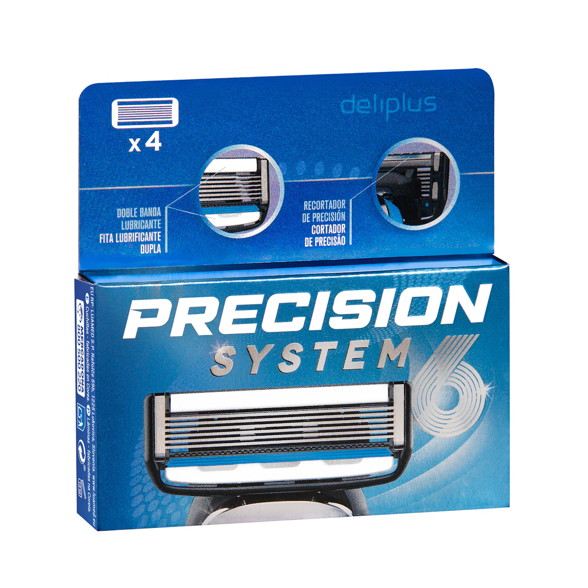 Recambios maquinilla de afeitar Deliplus Precision System 6 hojas
