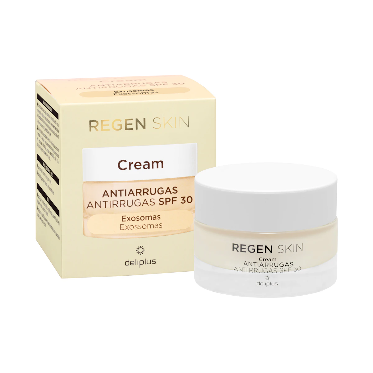 Crema facial día antiarrugas Regen Skin Deliplus con exosomas