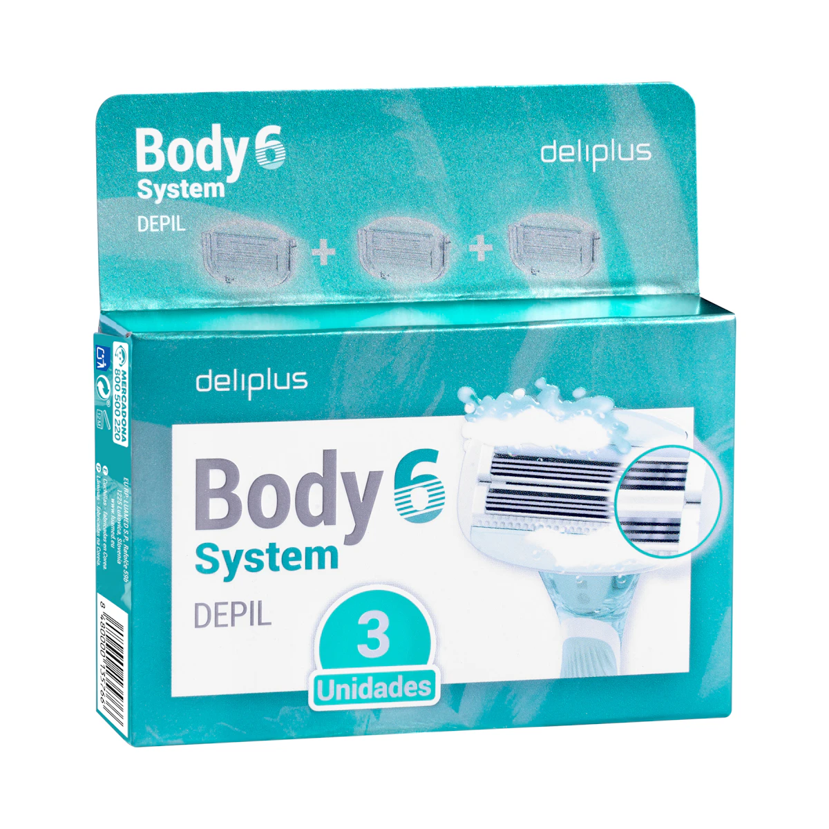 Recambios maquinilla depilación Deliplus Body System 6 hojas