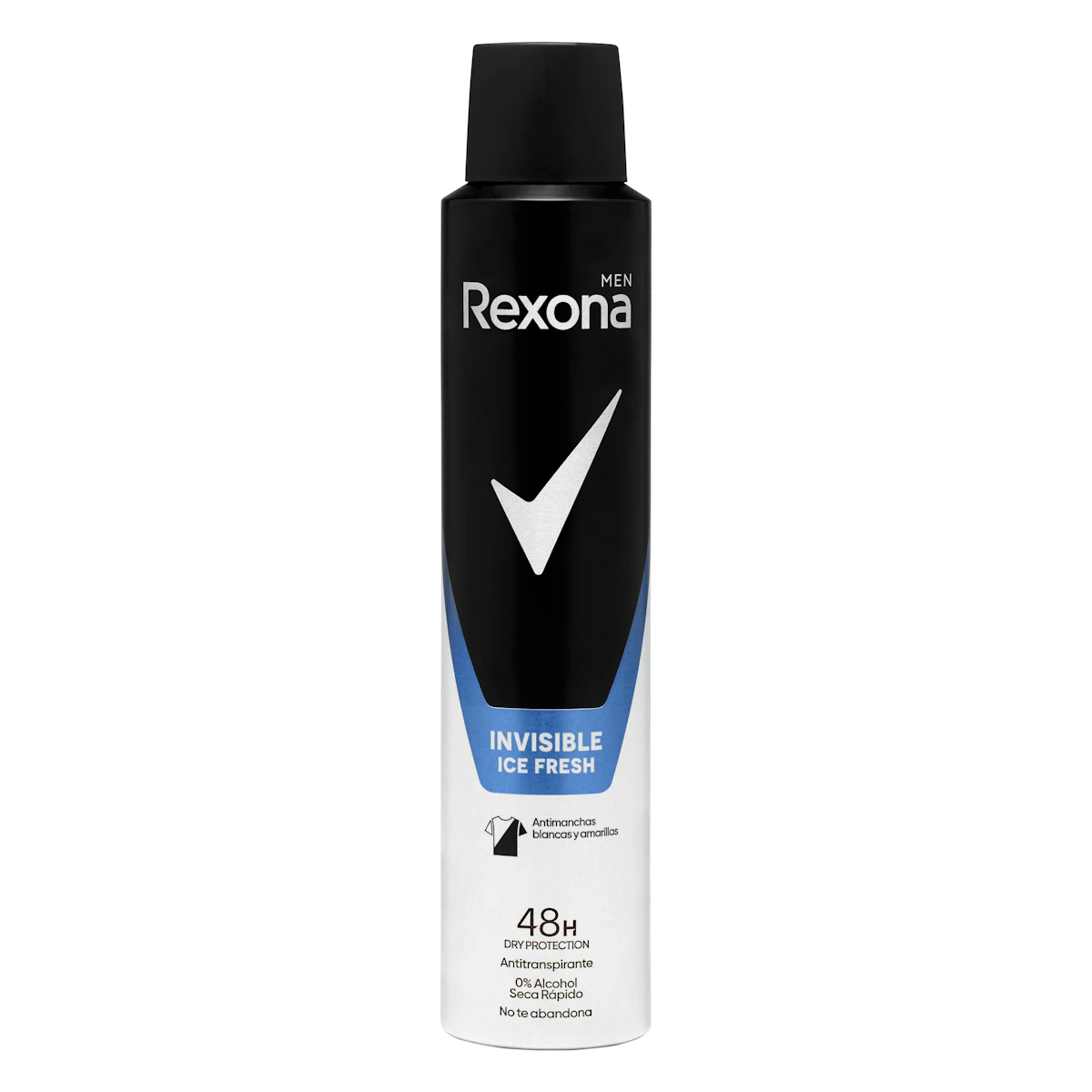 Desodorante invisible ice fresh Rexona Men antitranspirante y antimanchas