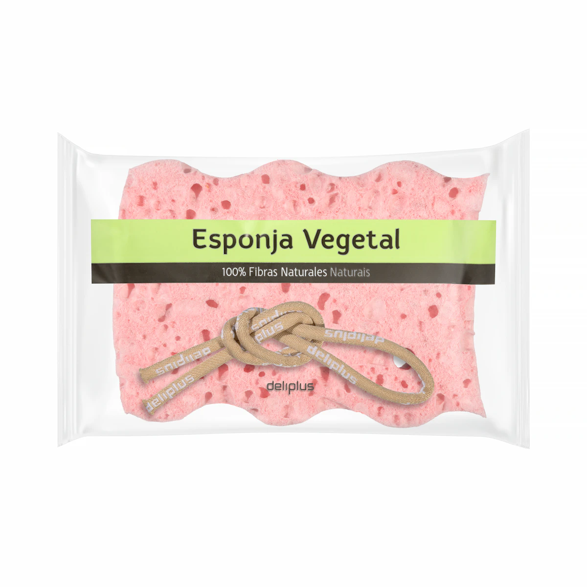 Esponja de baño vegetal 100% fibras naturales Deliplus