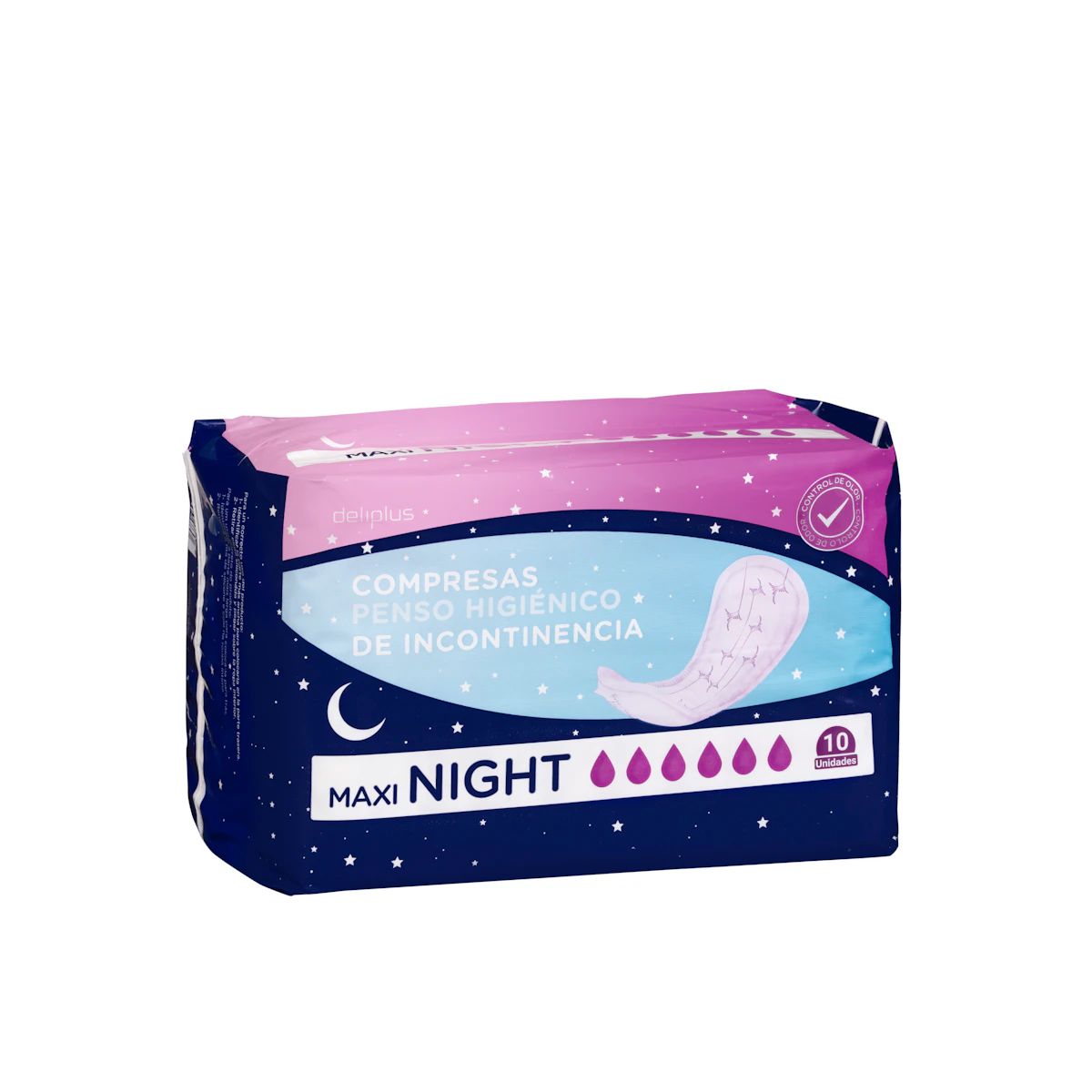 Compresa de incontinencia night maxi Deliplus sin alas