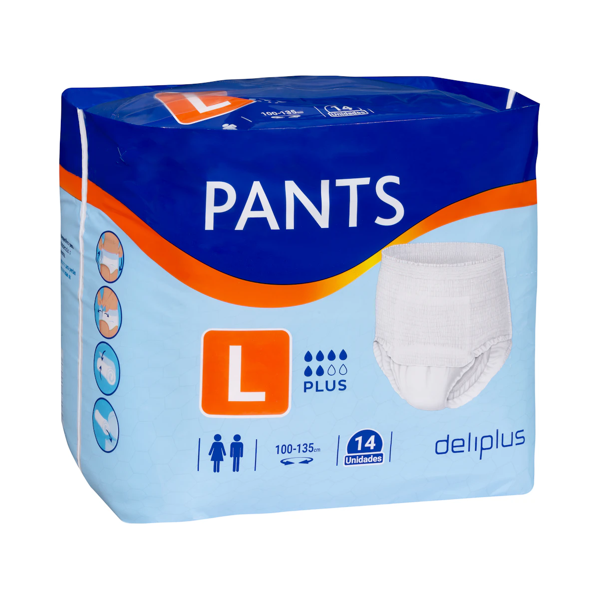 Pañal adulto braguita Deliplus Pants Plus talla L