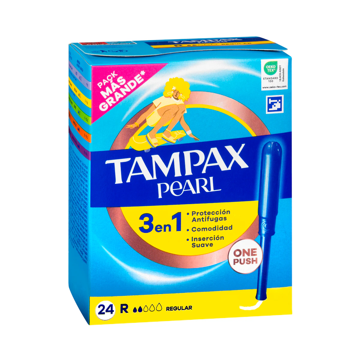Tampones regular Tampax Pearl con aplicador