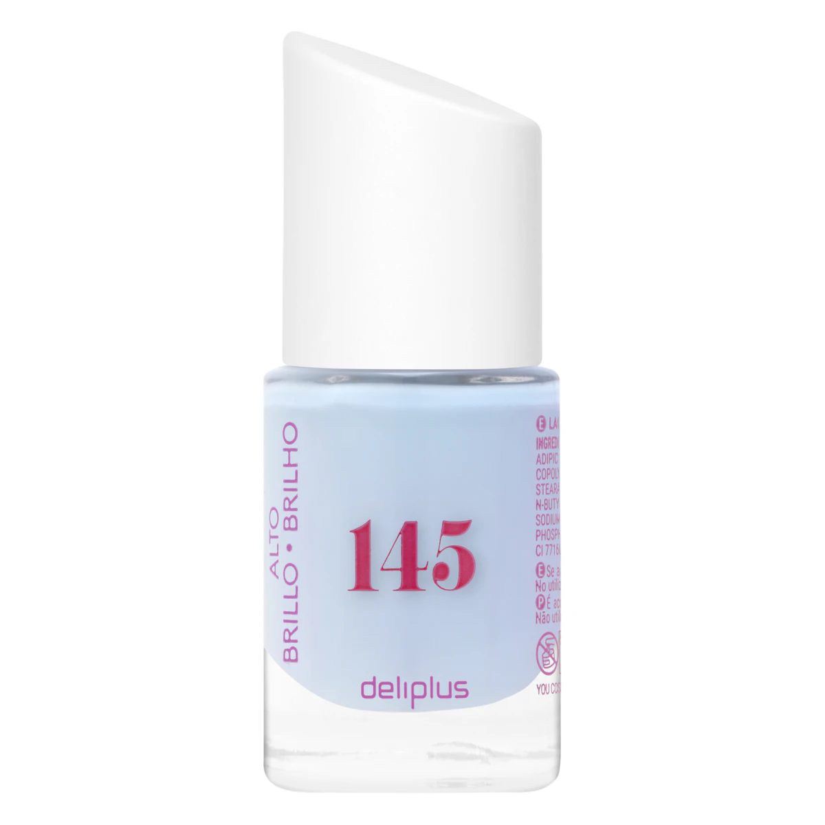 Laca de uñas alto brillo Deliplus 145 azul pastel