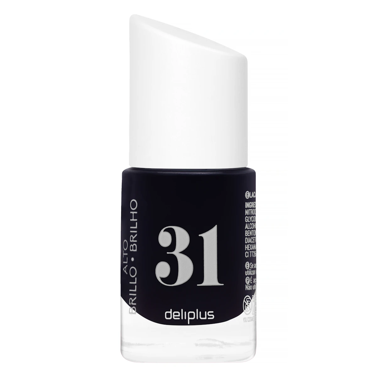 Laca de uñas alto brillo Deliplus 31 negro místico