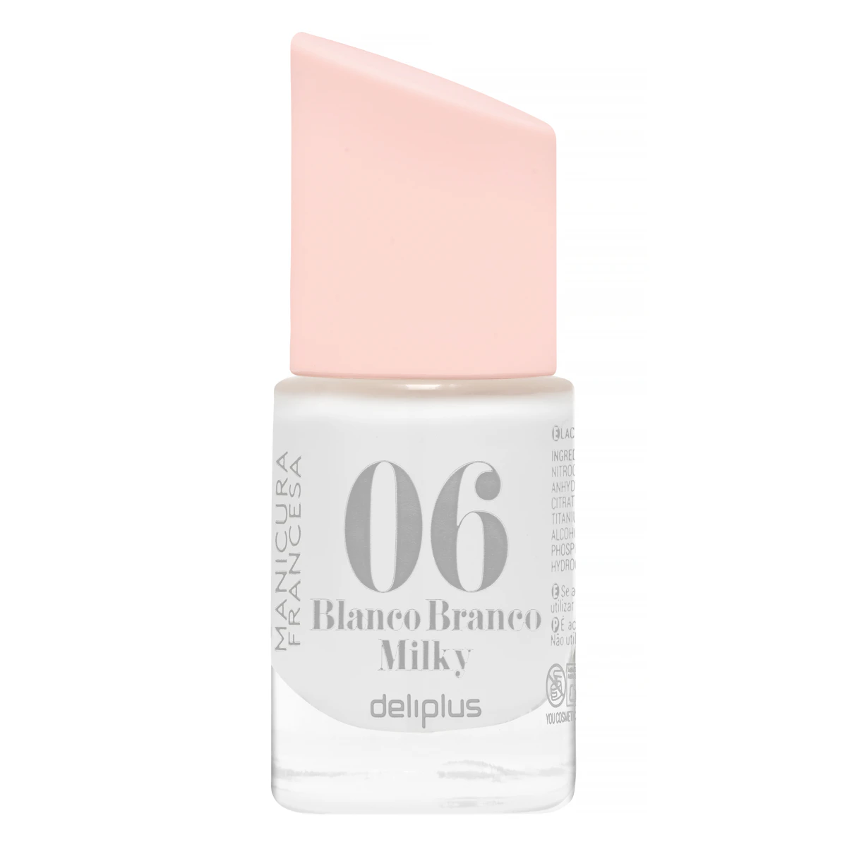 Laca de uñas manicura francesa Deliplus 06 blanco milky
