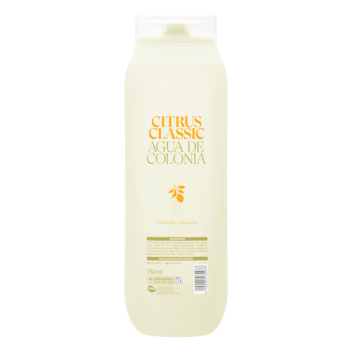 Agua de colonia Deliplus Citrus Classic