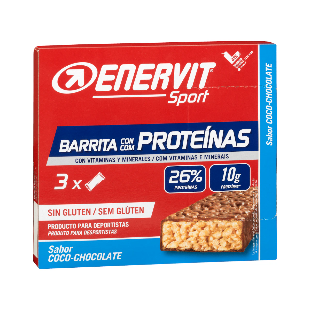 Barritas con proteínas sabor coco y chocolate Enervit Sport