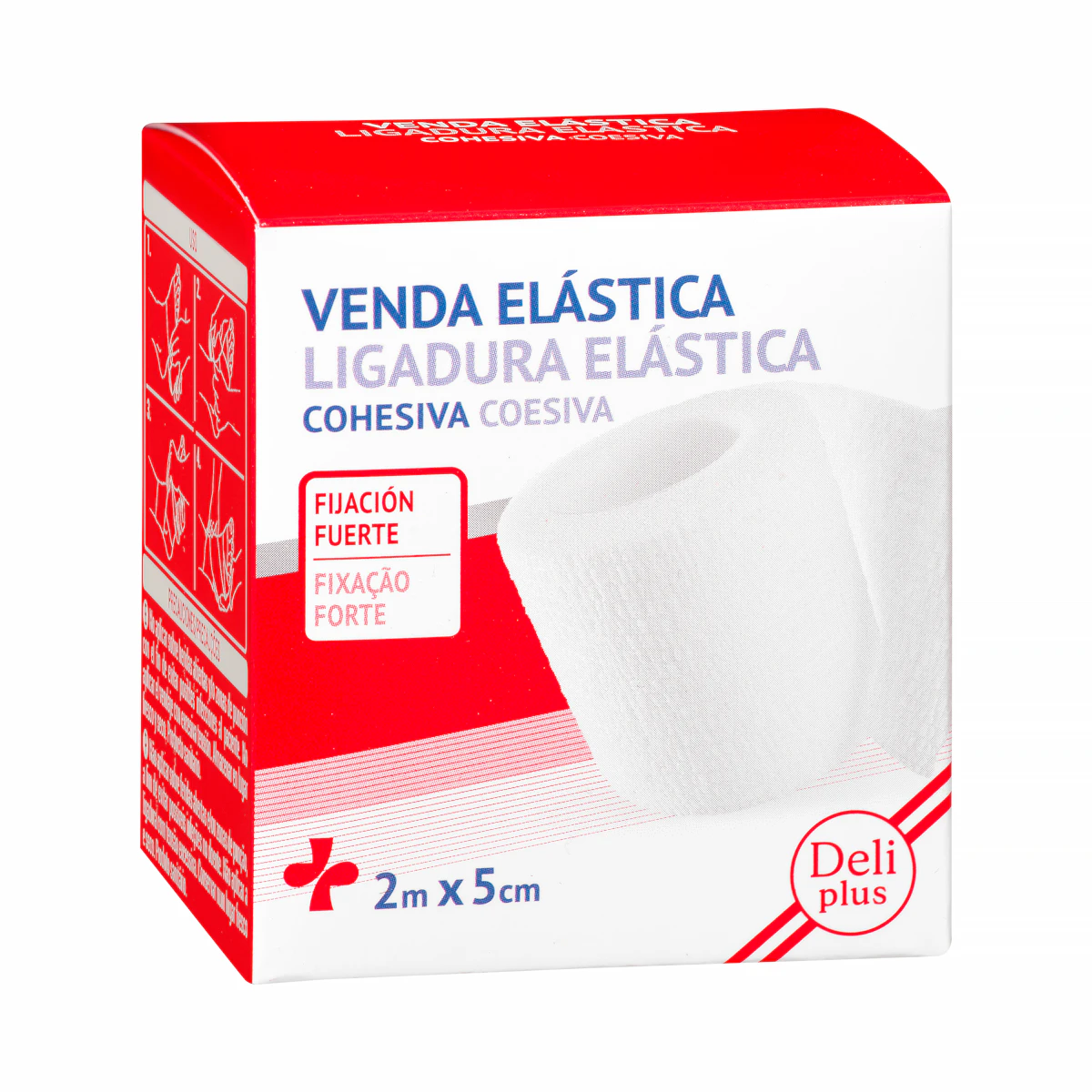 Venda elástica cohesiva Deliplus fijación fuerte