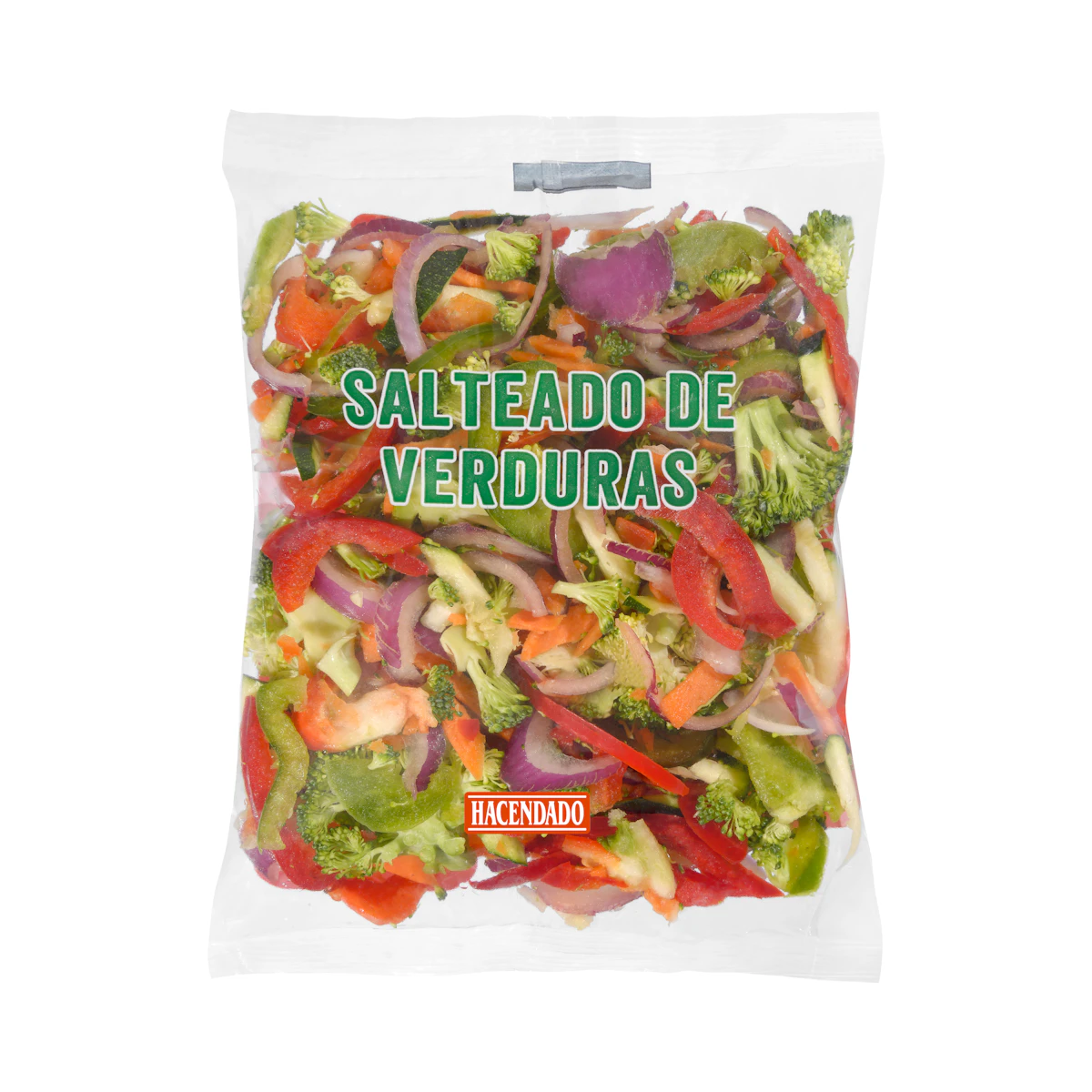 Salteado de verduras para microondas cortado y lavado