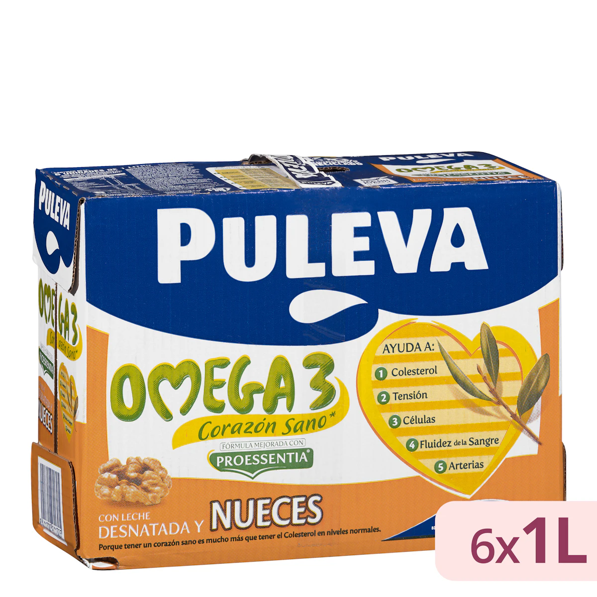 Bebida láctea Omega 3 Puleva con nueces y leche desnatada