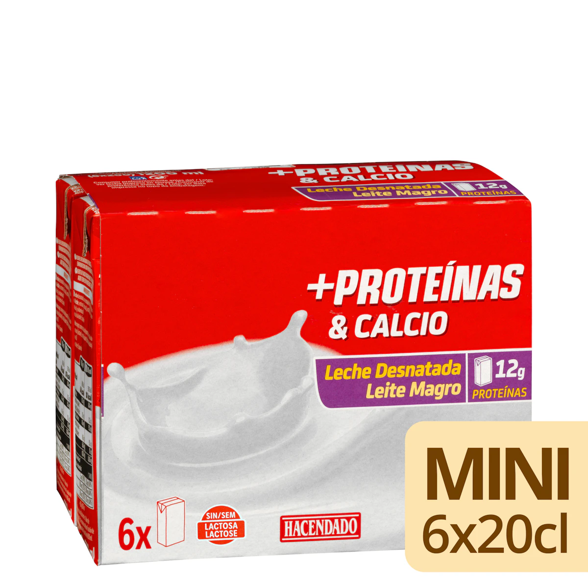 Leche desnatada +Proteínas & calcio