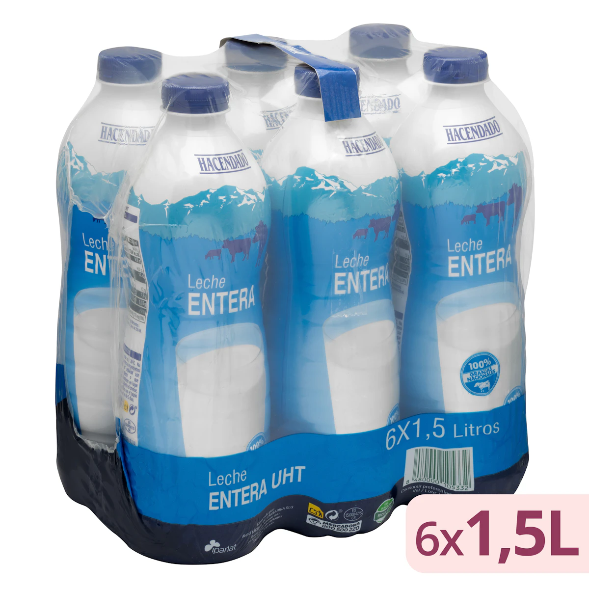 Leche entera Hacendado