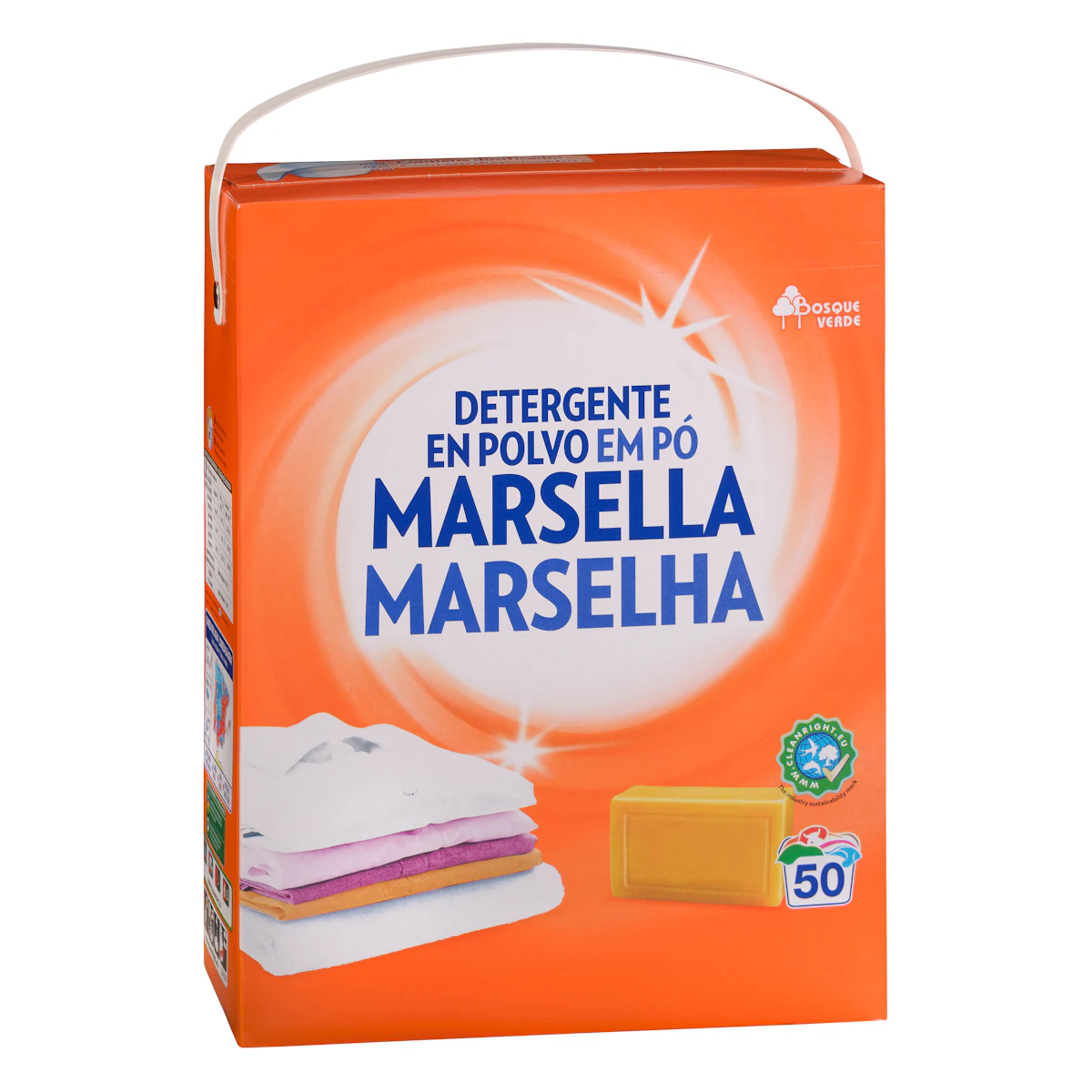 Detergente ropa jabón de Marsella Bosque Verde en polvo